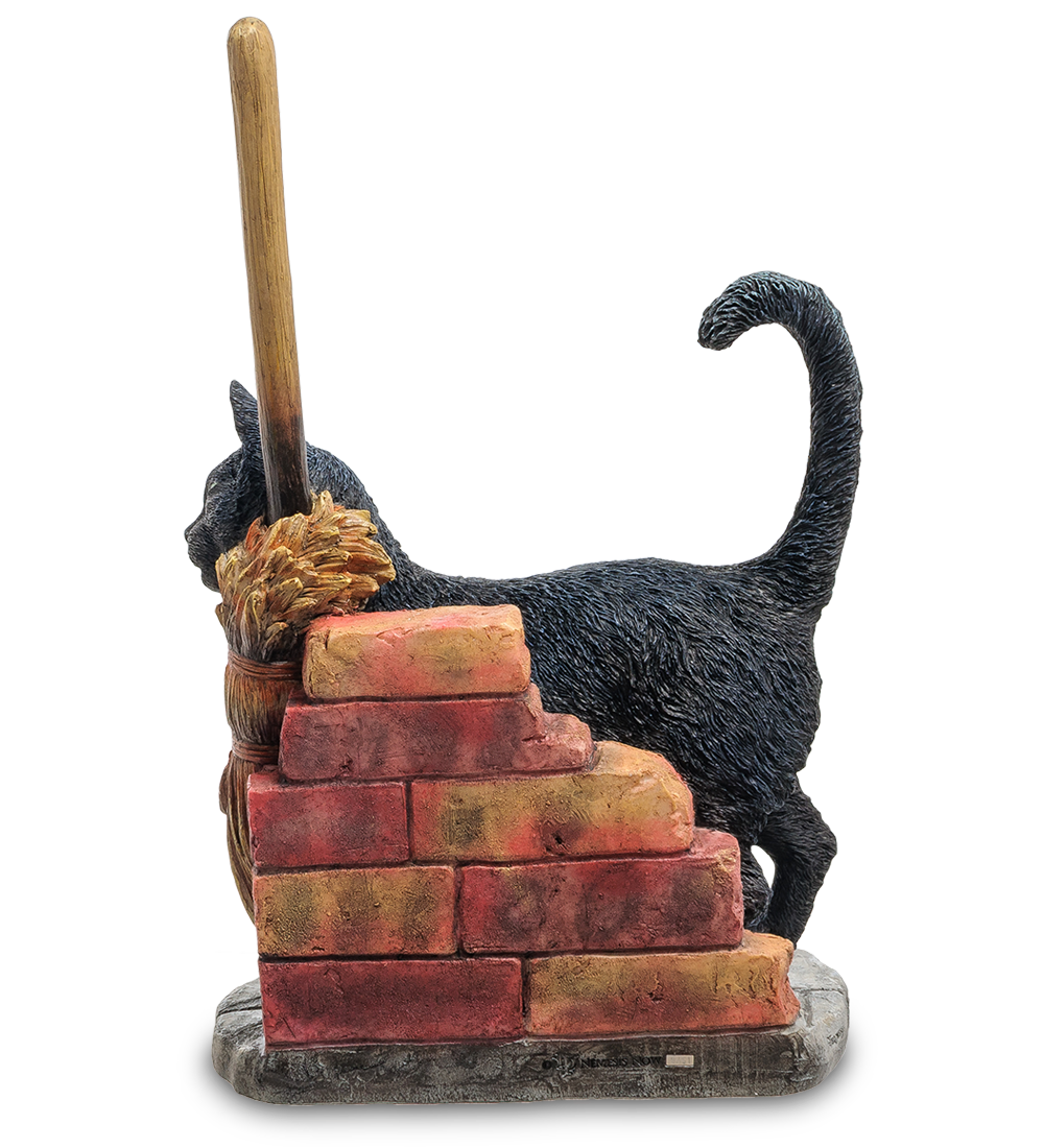 Коллекция сувениров «Фэнтези». WS-841 Статуэтка "Кот с метлой" (Лиза ...